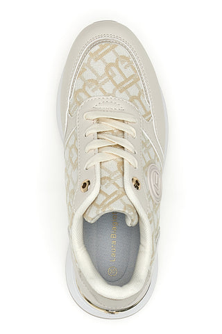 Beige Turnschuhe mit goldenen Details Laura Biagiotti 9625