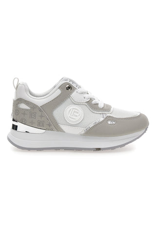Sneaker bianca e grigia con inserti argento Laura Biagiotti 9623