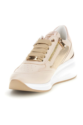 Beige Turnschuhe mit goldenen Details Mariella Burani 52100C1440