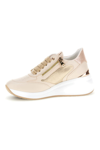Beige Turnschuhe mit goldenen Details Mariella Burani 52100C1440