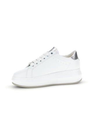 Weiße Turnschuhe mit seitlichem Reißverschluss Plattform Burani 52031C1396