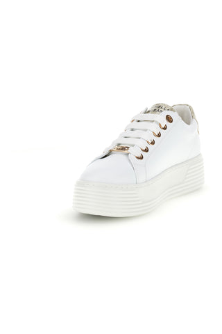 Sneakers bianche con zip laterale platform Burani 52031C755