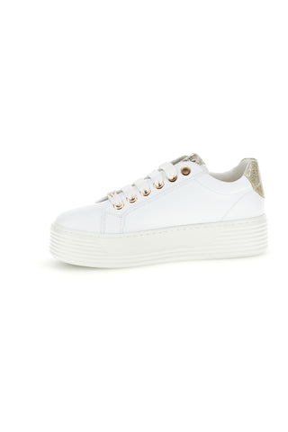 Sneakers bianche con zip laterale platform Burani 52031C755