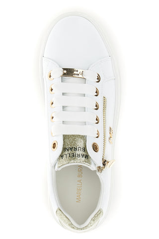 Sneakers bianche con zip laterale platform Burani 52031C755