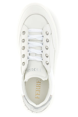 Weiße Turnschuhe mit Glitzer Ferre F763
