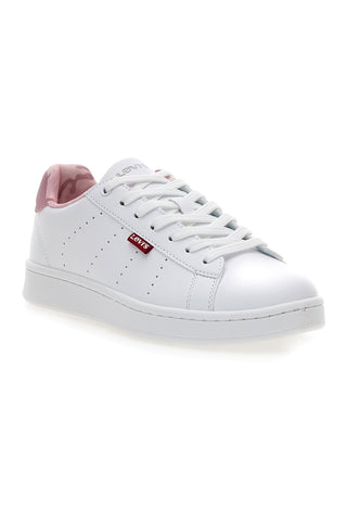 Weiße Turnschuhe mit rosa Schnürsenkeln Levi's Avenue