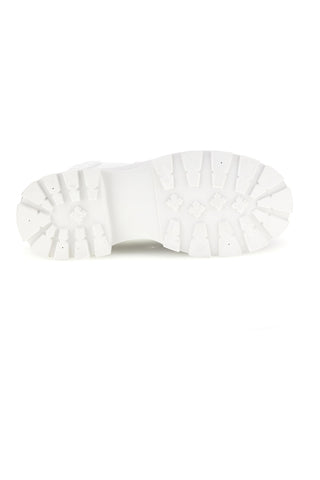 Weiße Plateaustiefel mit besticktem Schaft Freddy S2617FY7691