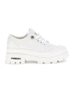 Sneakers bianco platform suoletta estraibile tomaia ricamata Freddy S2617FY7690
