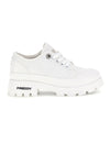 Sneakers bianco platform suoletta estraibile tomaia ricamata Freddy S2617FY7690