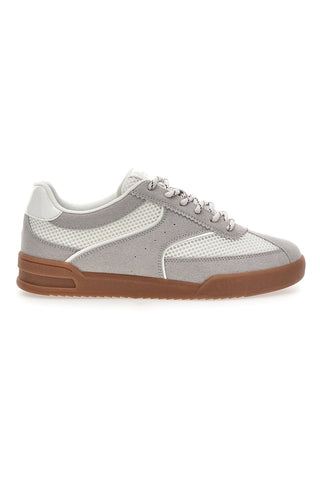 Graue Leder und atmungsaktive Mesh Turnschuhe Pittarello Capsule BT261049002