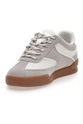 Graue Leder und atmungsaktive Mesh Turnschuhe Pittarello Capsule BT261049002
