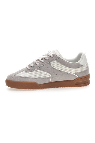 Graue Leder und atmungsaktive Mesh Turnschuhe Pittarello Capsule BT261049002