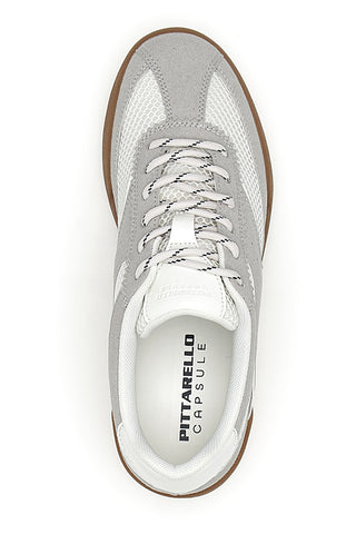 Sneakers grigie in pelle e mesh traspirante Pittarello Capsule BT261049002
