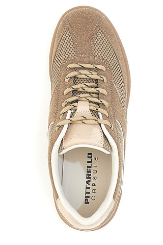 Taupe Leder Turnschuhe Pittarello Capsule BT261049002