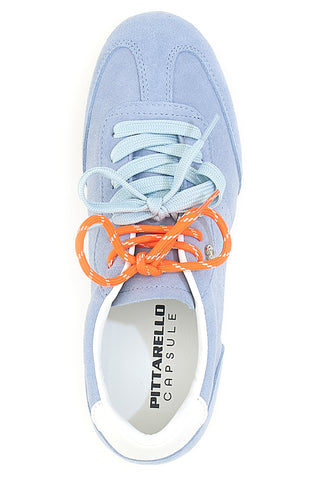 Sneakers azzurre in vera pelle con doppi lacci Pittarello Capsule BT251278010