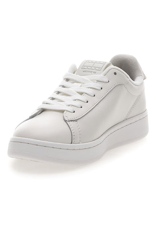 Weiße Turnschuhe mit grauen Lederdetails Tommy Jeans Archiv '98