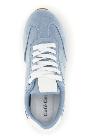 Hellblaue Turnschuhe mit Schnürsenkeln und minimalem Design Café Kosten 65BL07241