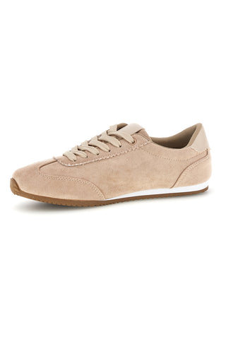 Beige Turnschuhe mit Schnürsenkeln und minimalem Design Café Kosten 65BL07241