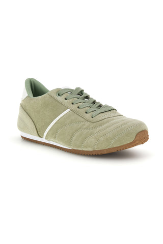 Grüne Turnschuhe mit Schnürsenkeln und minimalem Design Café Kosten 85RCO72101