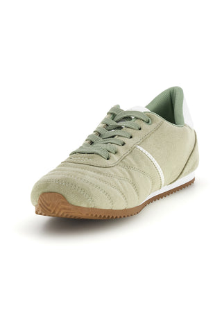 Grüne Turnschuhe mit Schnürsenkeln und minimalem Design Café Kosten 85RCO72101