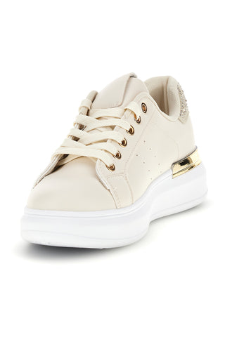 Sneakers beige con dettagli oro Cafè Cost 45JH07267