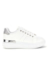 Sneakers bianche con dettagli argento Cafè Cost 45JH07267