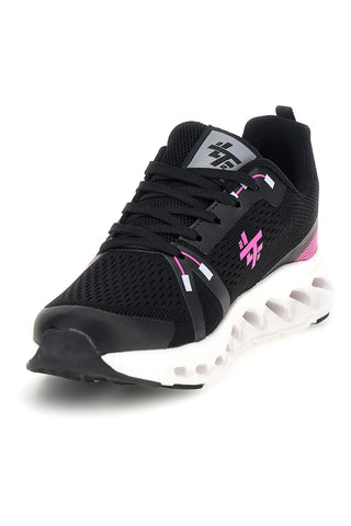 Scarpe da ginnastica nero fucsia traspirante ammortizzata 2T2L 4BF103037