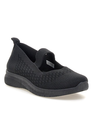 Schwarze gewebte Ballett-Pumps My Time Tf2508056