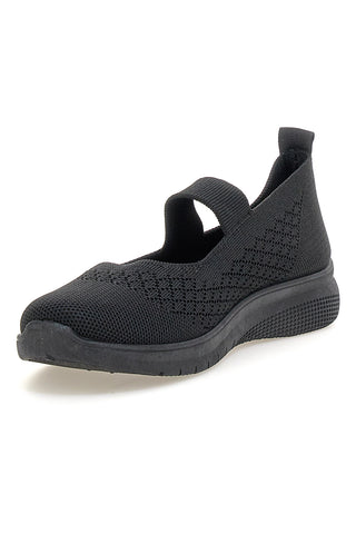 Schwarze gewebte Ballett-Pumps My Time Tf2508056