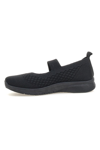Schwarze gewebte Ballett-Pumps My Time Tf2508056