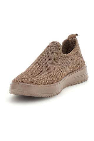 Beige Pantoletten aus perforiertem Stoff Mio tempo tf2508059