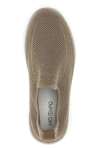 Beige Pantoletten aus perforiertem Stoff Mio tempo tf2508059