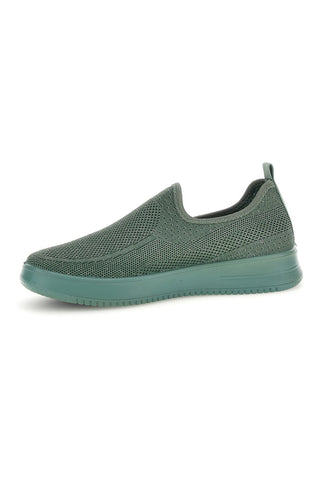 Sneakers slip on verdi in tessuto traforato Mio tempo tf2508059