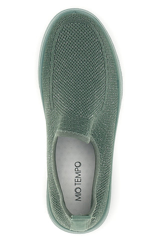 Sneakers slip on verdi in tessuto traforato Mio tempo tf2508059