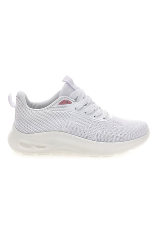 Damen weiße atmungsaktive Stoff Turnschuhe Mio tempo TF2593