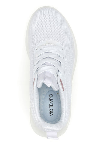 Sneakers da donna bianco in tessuto traspirante Mio tempo TF2593