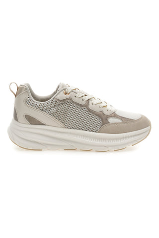 Sneakers da donna beige con inserti mesh Pittarello 8W25069