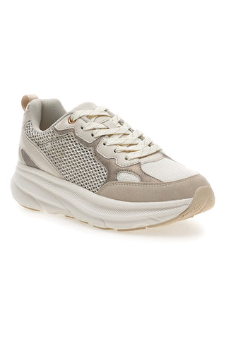 Sneakers da donna beige con inserti mesh Pittarello 8W25069