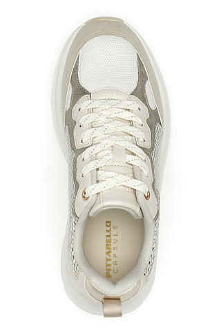 Sneakers da donna beige con inserti mesh Pittarello 8W25069