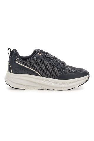 Schwarze Damen-Turnschuhe mit Mesh-Einsätzen Pittarello 8W25069
