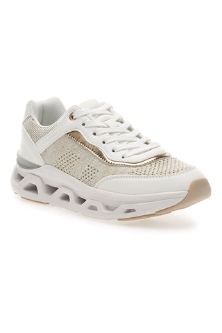 Beige Damen Turnschuhe mit perforierten Einsätzen Pittarello 8W25013