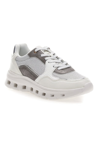 Sneakers da donna bianco grigio con inserti mesh Pittarello 8W24859