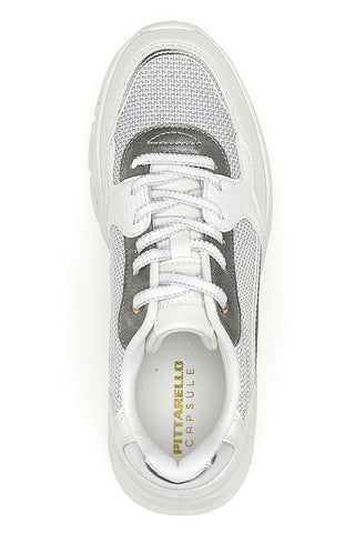 Sneakers da donna bianco grigio con inserti mesh Pittarello Capsule 8W24859
