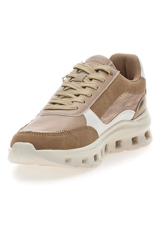 Sneakers da donna beige con inserti a contrasto Pittarello 8W25309
