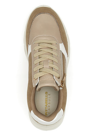 Sneakers da donna beige con inserti a contrasto Pittarello 8W25309
