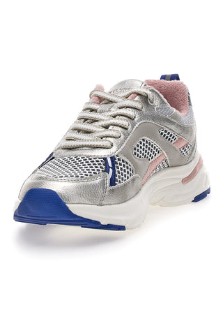 Sneakers da donna argento con inserti rosa e blu Pittarello Capsule 8W25911