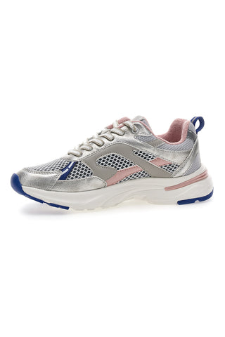 Sneakers da donna argento con inserti rosa e blu Pittarello Capsule 8W25911
