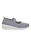 Me & me TF090236 grau Damen Ballettschuhe in perforiertem Stoff