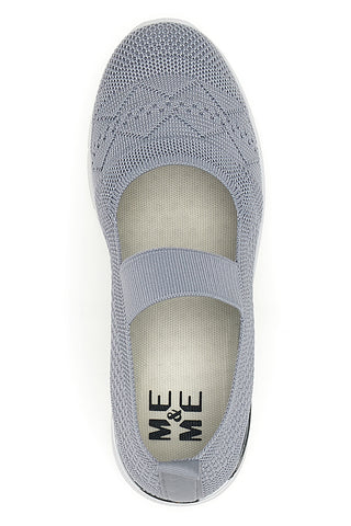 Me & me TF090236 grau Damen Ballettschuhe in perforiertem Stoff