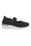 Schwarze Damen-Ballettschuhe aus perforiertem Stoff Me & me TF090236